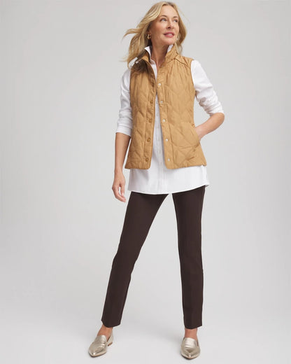 Chico's Women | Juliet Slim Trim Detail Ankle Pants COCOA BEAN