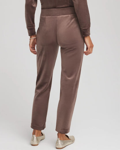 Chico's Women | Zenergy® Velour Tapered Ankle Pants WALNUT