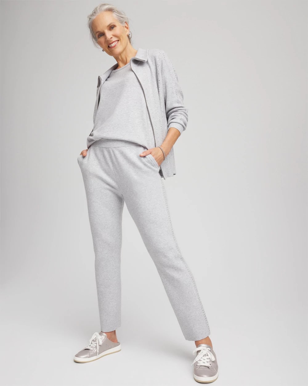 Chico's Women | Zenergy® Luxe Diamante Pants FROSTED GRAY HEATHER