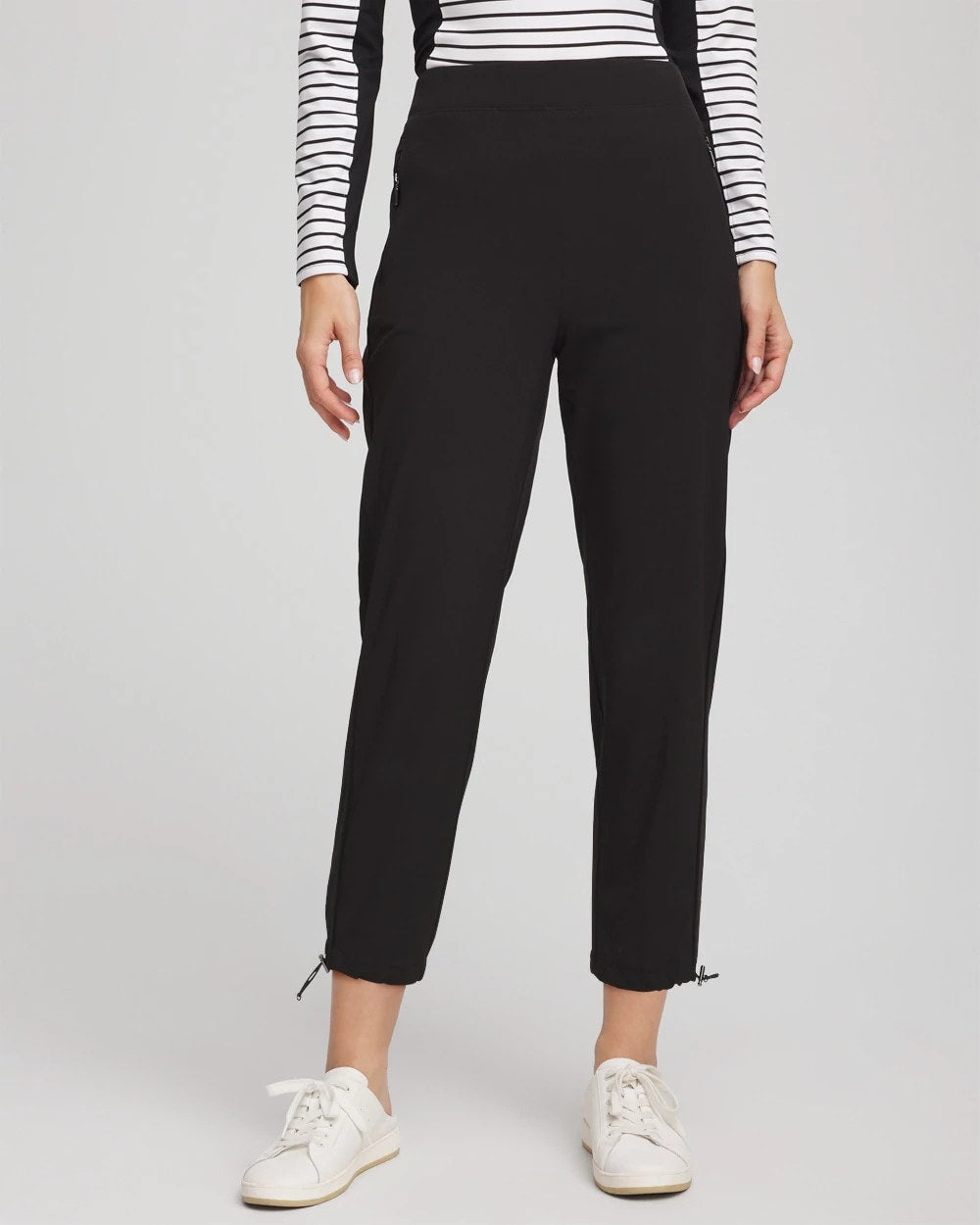 Chico's Women | Zenergy® UPF Rib Mix Cropped Pants BLACK