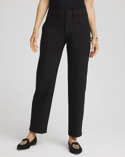 Chico's Women | Bi-Stretch Straight Ankle Pants BLACK