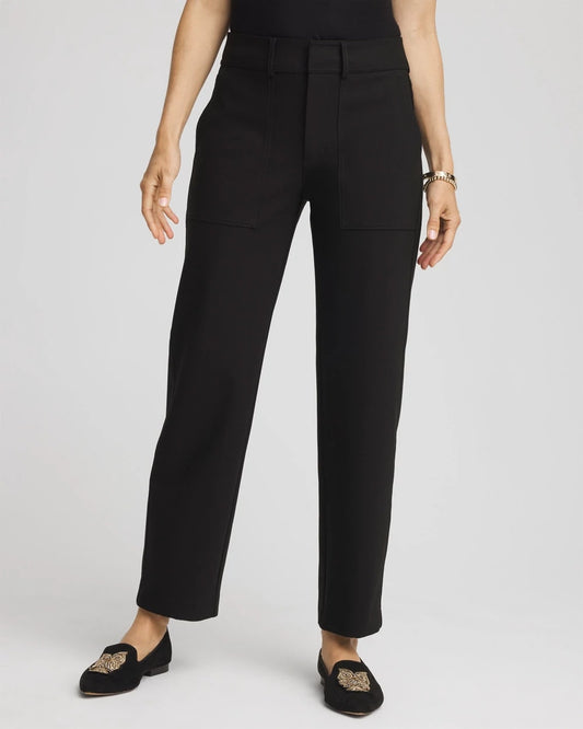 Chico's Women | Bi-Stretch Straight Ankle Pants BLACK