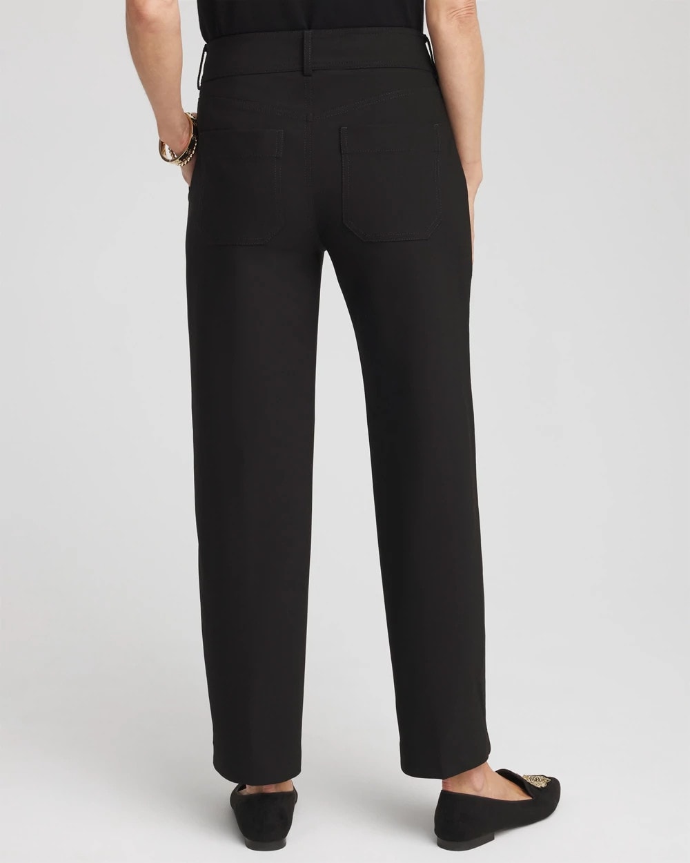 Chico's Women | Bi-Stretch Straight Ankle Pants BLACK