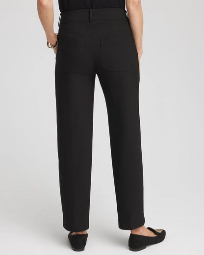 Chico's Women | Bi-Stretch Straight Ankle Pants BLACK