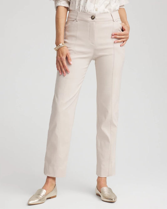 Chico's Women | Emme Straight Ankle Pants SMOKEY TAUPE
