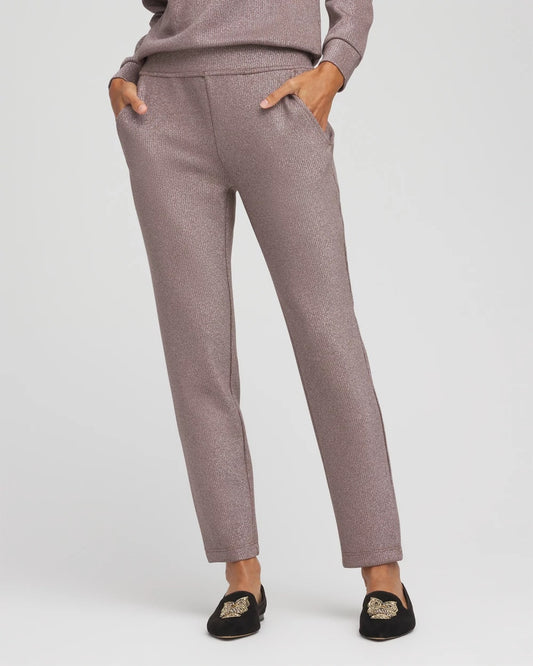 Chico's Women | Zenergy® Sparkle Tapered Ankle Pants WALNUT