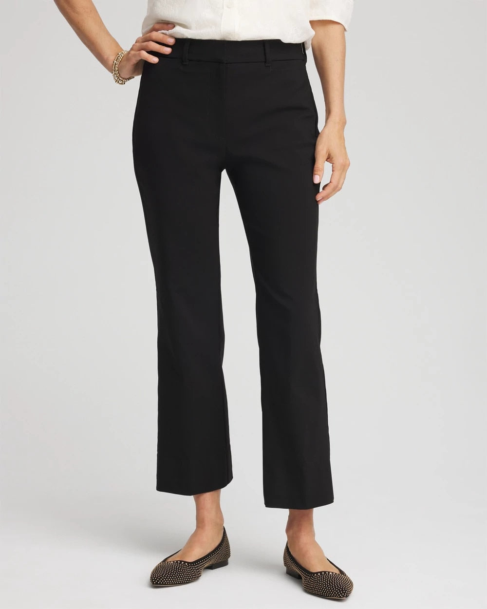 Chico's Women | Emme Cropped Flared Pants BLACK