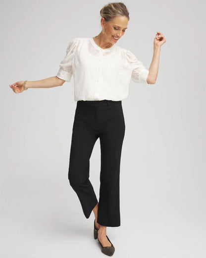 Chico's Women | Emme Cropped Flared Pants BLACK