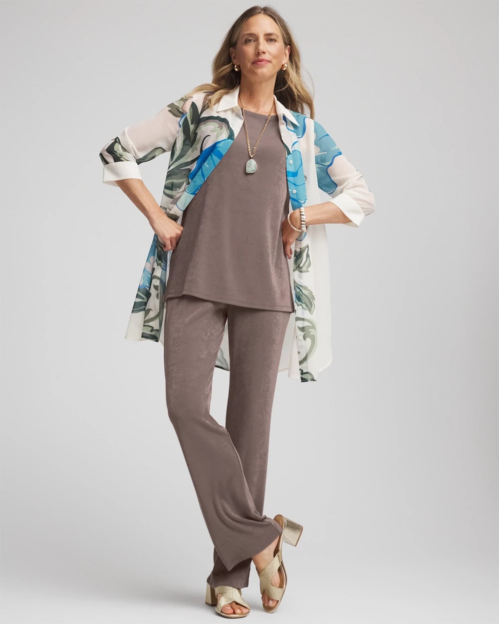 Chico's Women | Travelers™ No Tummy Pants DEEP TAUPE