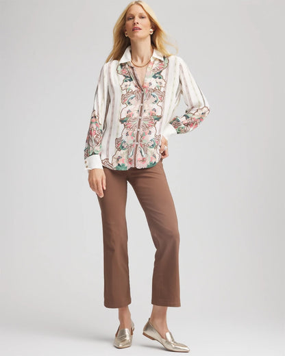 Chico's Women | Emme Cropped Flared Pants DRIED MUSHROOM