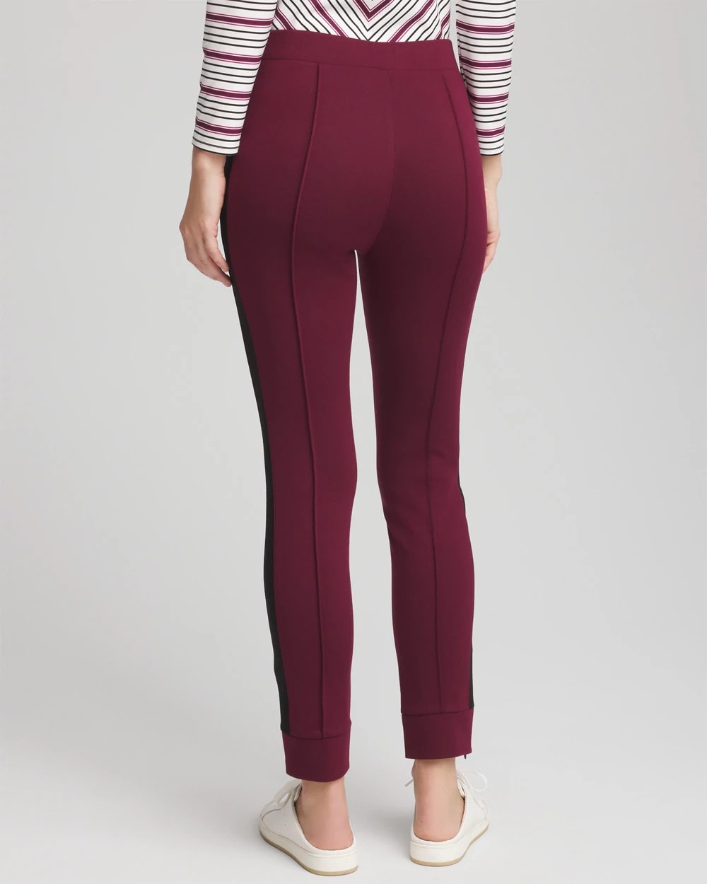 Chico's Women | Zenergy® Double-Knit Contrast Ankle Pants DEEP CHIANTI