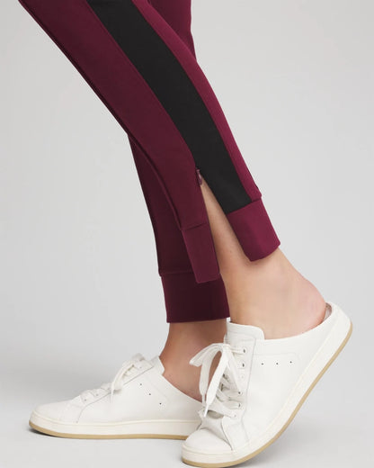 Chico's Women | Zenergy® Double-Knit Contrast Ankle Pants DEEP CHIANTI