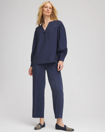 Chico's Women | Stretch Crepe Tapered Ankle Pants PASSPORT BLUE