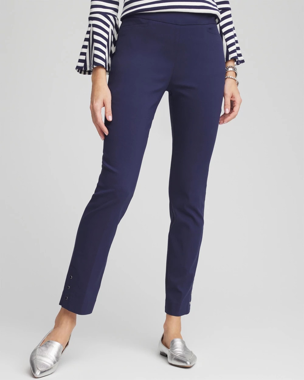 Chico's Women | Brigitte™ Pull-On Slim Rivet Ankle Pants PASSPORT BLUE