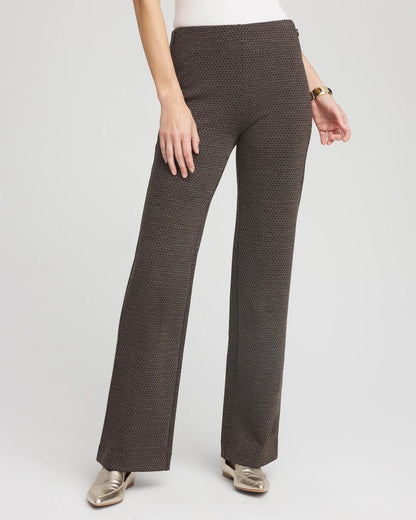 Chico's Women | Juliet Jacquard Full-Length Ponte Pants BLACK