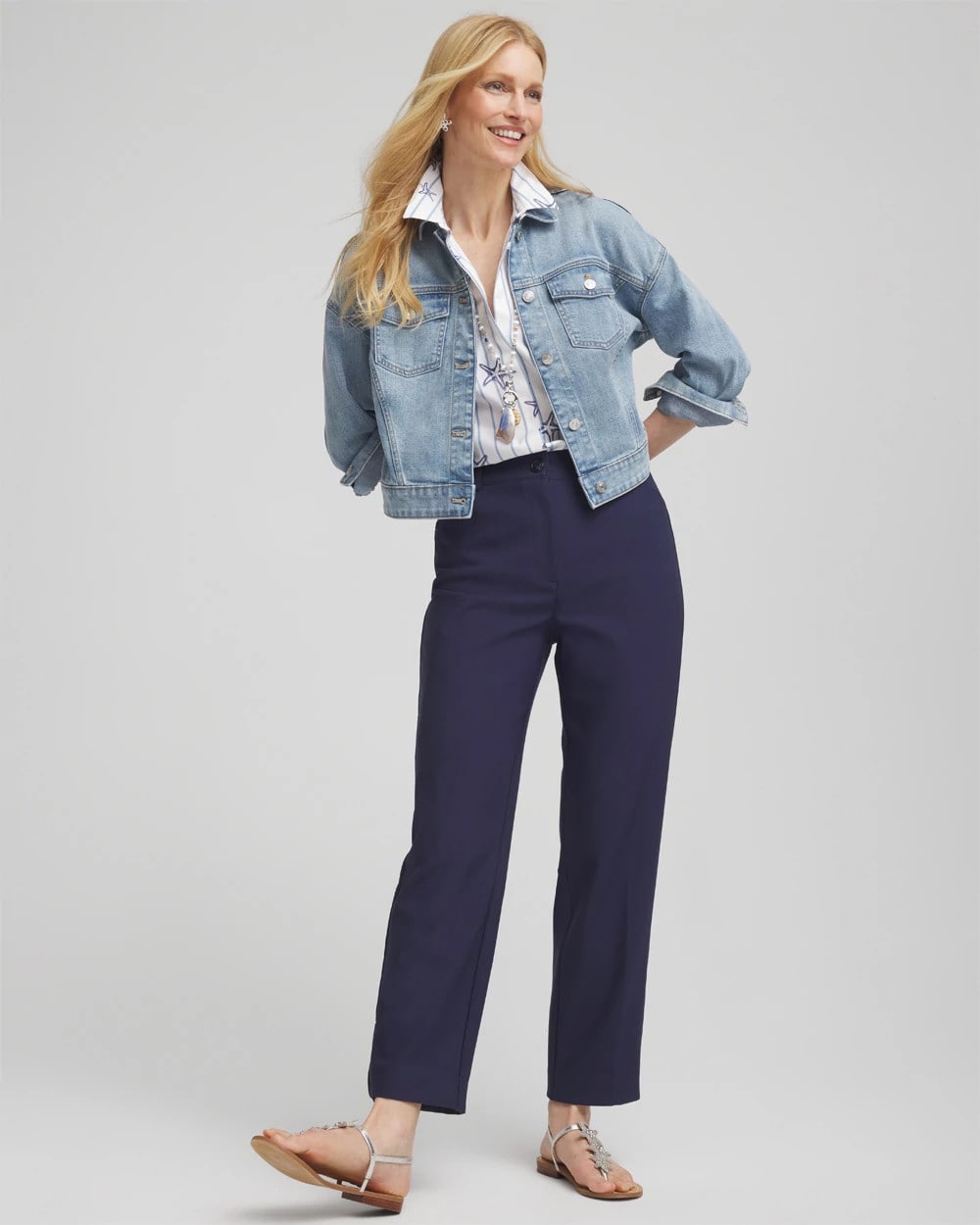 Chico's Women | Fly Front Ankle Pants PASSPORT BLUE