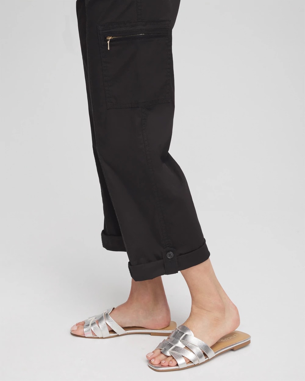 Chico's Women | Poplin Cropped Pants BLACK