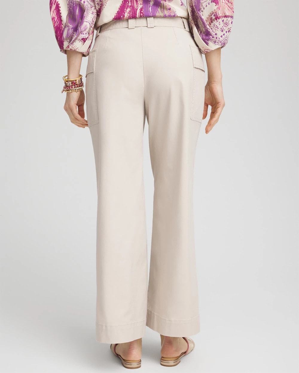 Chico's Women | Belted Twill Utility Cropped Pants SMOKEY TAUPE