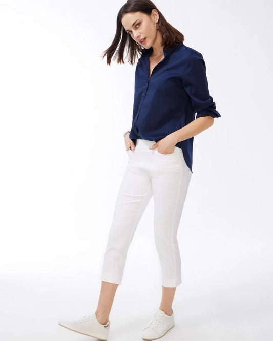Chico's Women | Brigitte™ Slim Pull-On Crop ALABASTER
