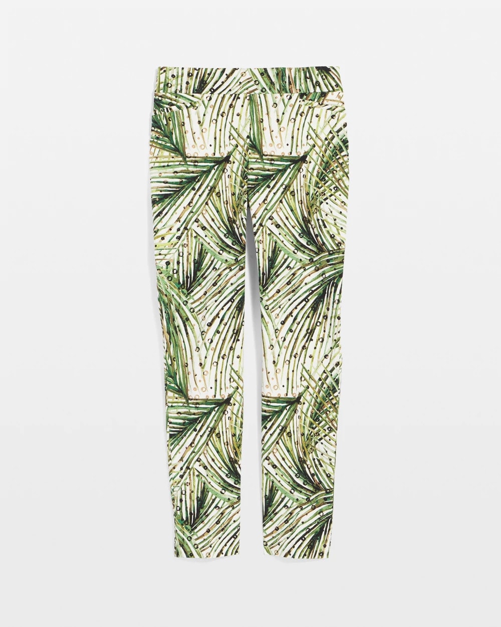 Chico's Women | Brigitte™ Slim Ankle Palm-Print Pants ECRU