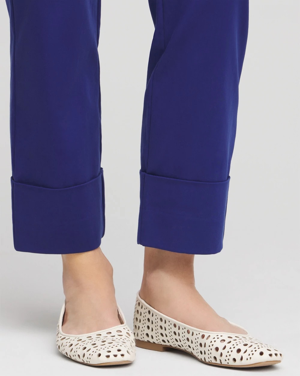 Chico's Women | Stretch Sateen Cropped Pants BLUE CASA