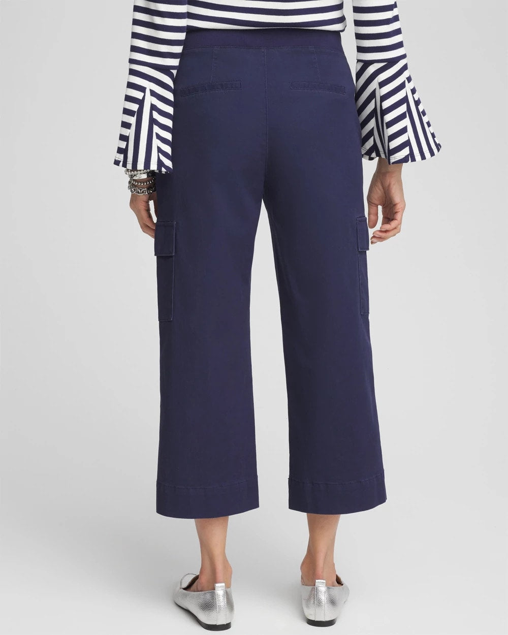 Chico's Women | Cargo Straight Leg Cropped Pants PASSPORT BLUE