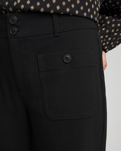 Chico's Women | Emme Four Pocket Straight Cropped Pants BLACK