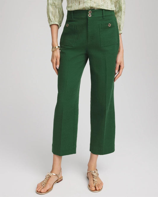 Chico's Women | Cropped Straight-Leg Pants PALM LEAF