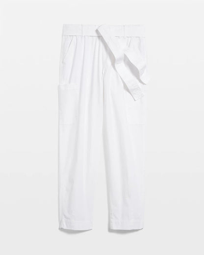 Chico's Women | Poplin Pull-On Tapered-Leg Cropped Pants ALABASTER