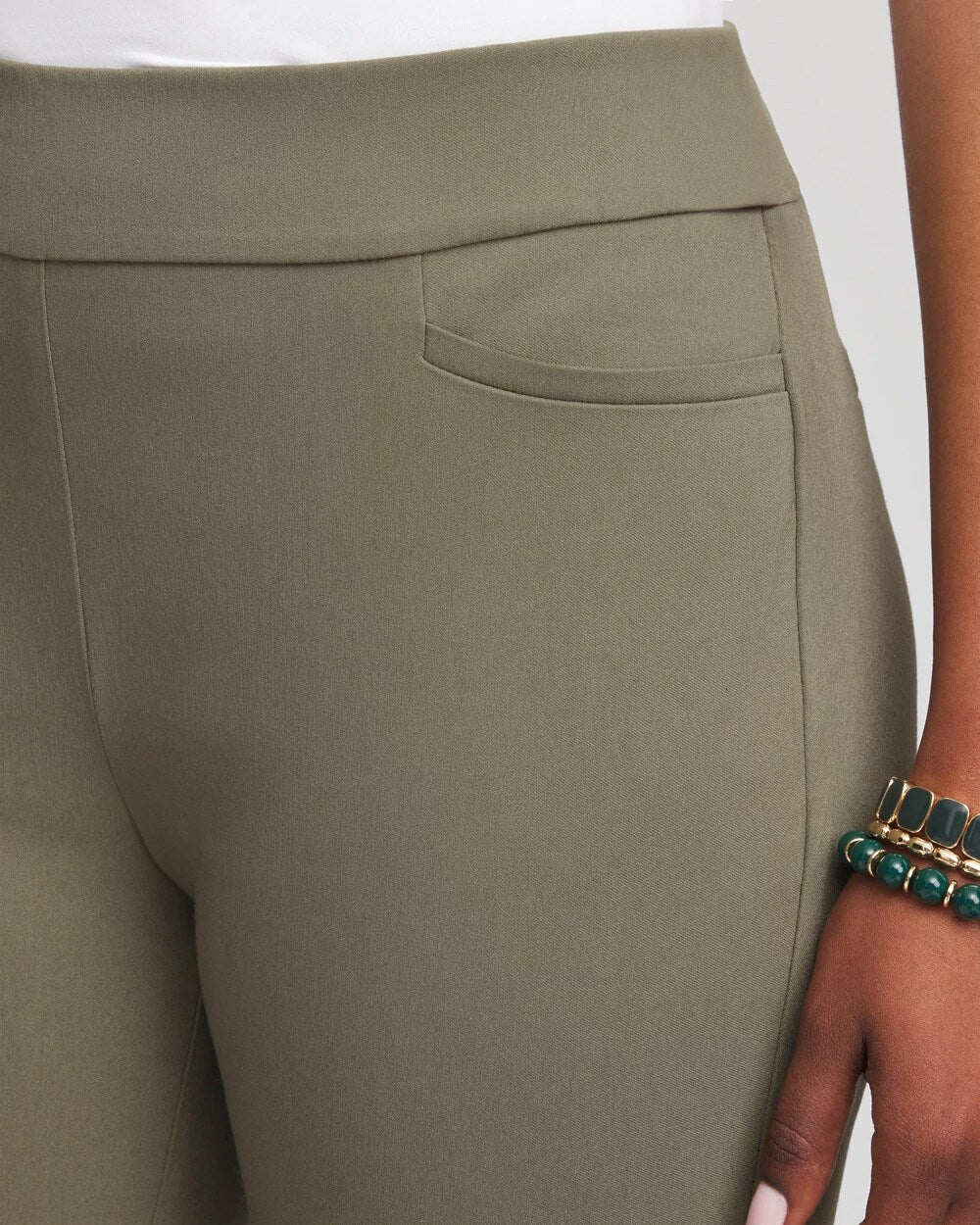 Chico's Women | Brigitte™ Slim Full-Length Pants NETTLE LEAF