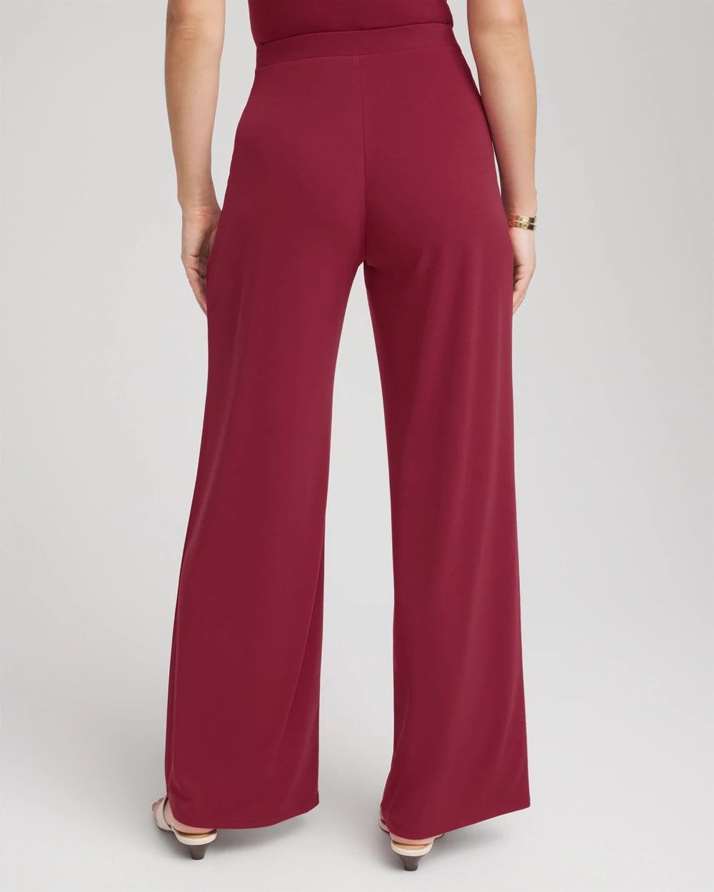 Chico's Women | Travelers™ Knit Wide-Leg Pants RUSSET RED