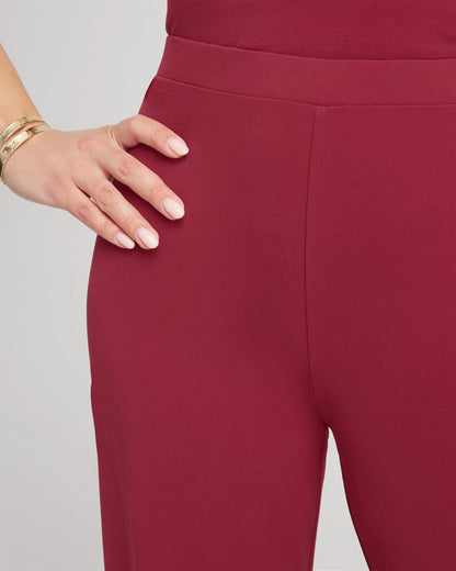 Chico's Women | Travelers™ Knit Wide-Leg Pants RUSSET RED