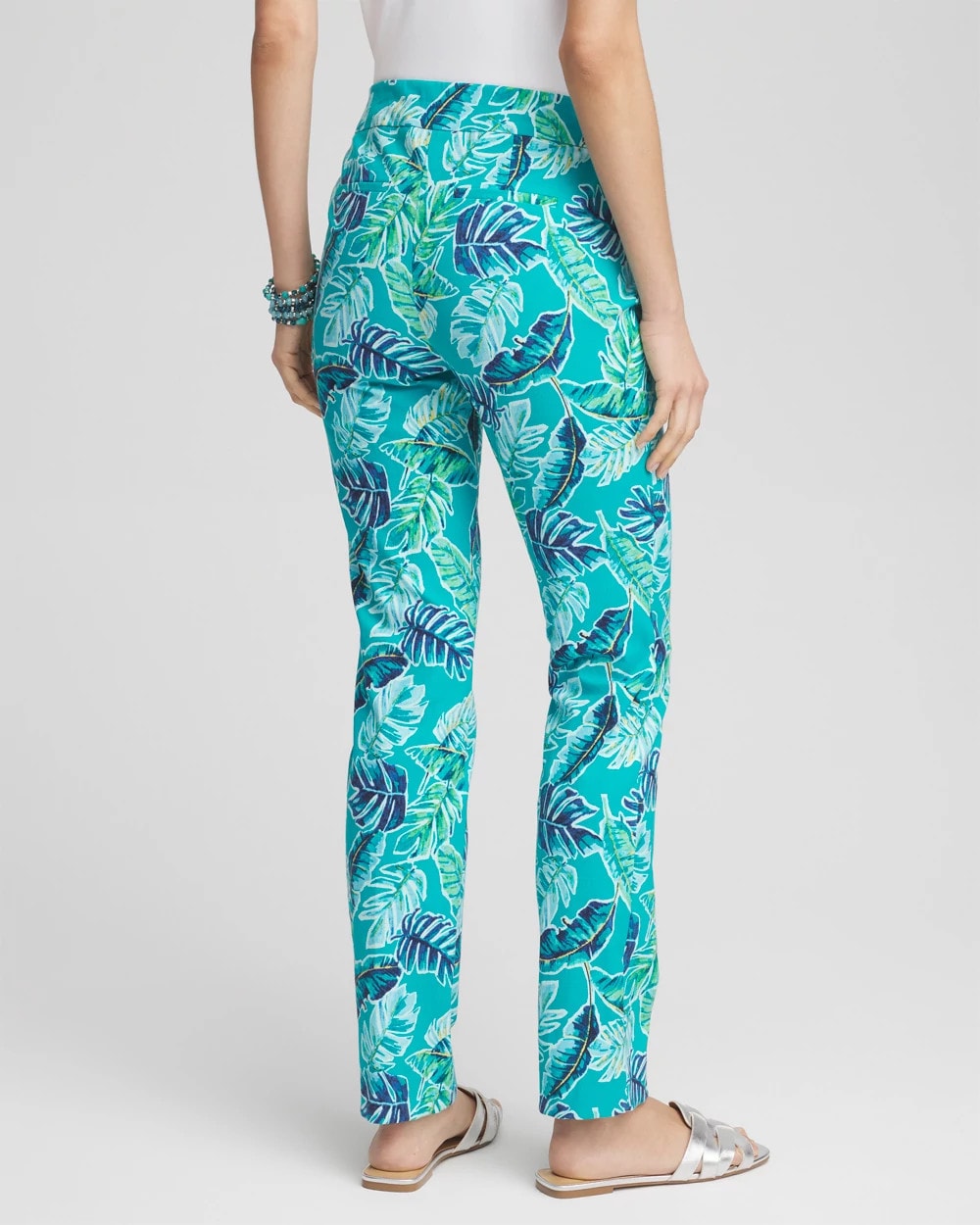 Chico's Women | Brigitte™ Tropical  Slim Leg Pants SEASPRAY