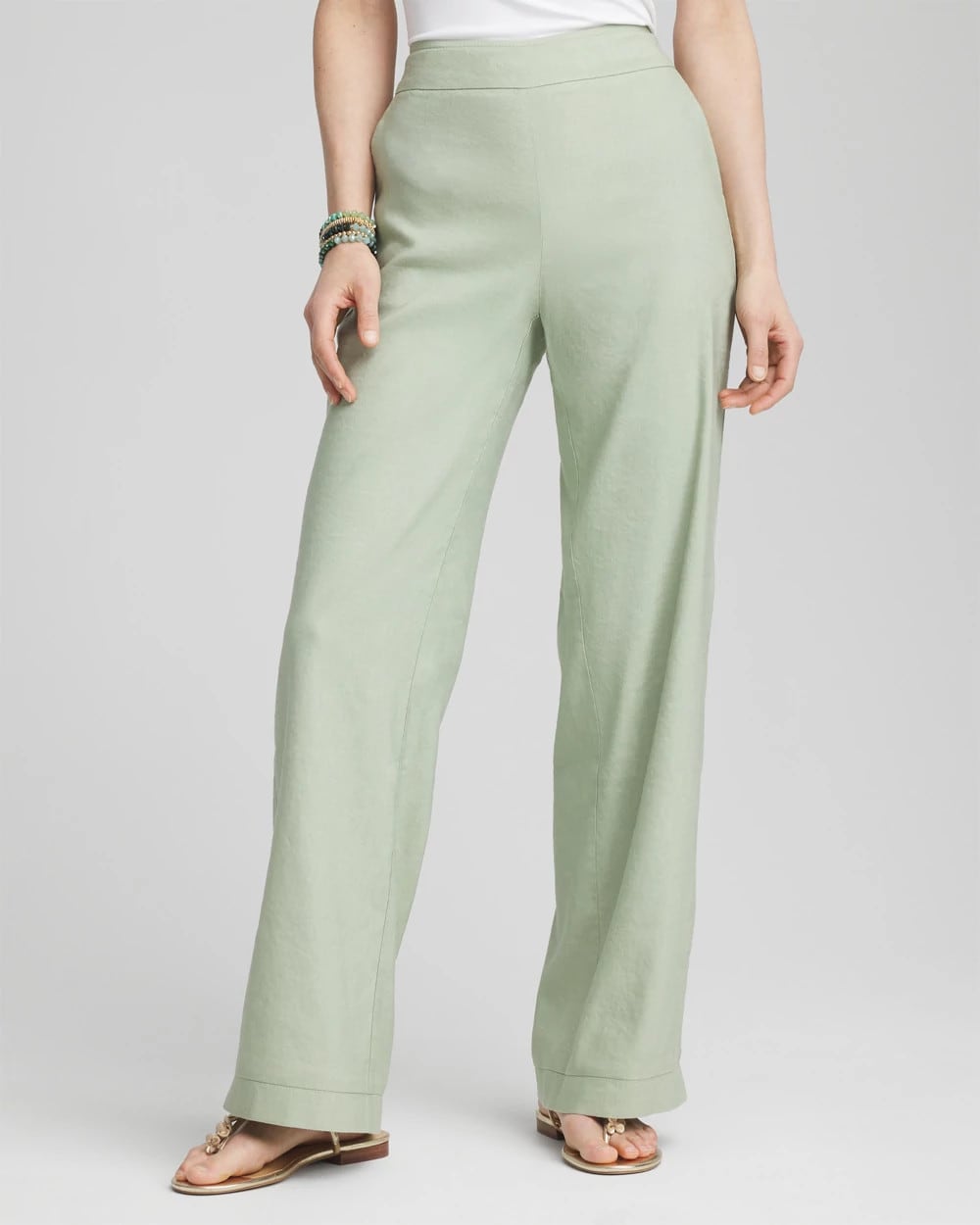 Chico's Women | Linen Stretch Relaxed Pants MOROCCAN MINT