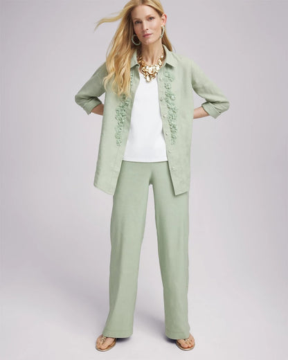 Chico's Women | Linen Stretch Relaxed Pants MOROCCAN MINT