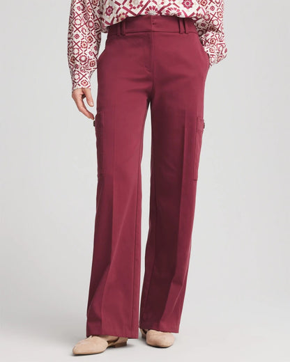 Chico's Women | Sateen Cargo Pants BLACKCURRANT
