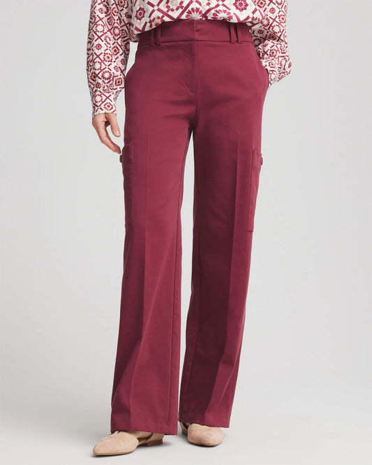 Chico's Women | Sateen Cargo Pants BLACKCURRANT