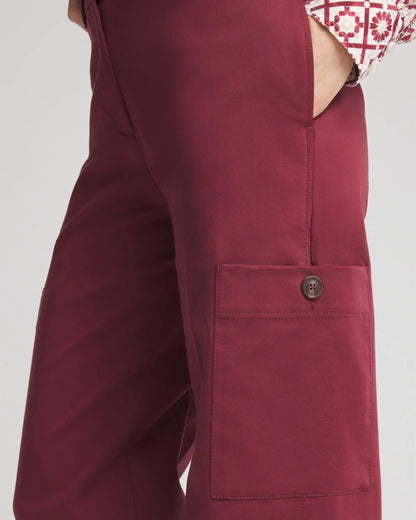 Chico's Women | Sateen Cargo Pants BLACKCURRANT