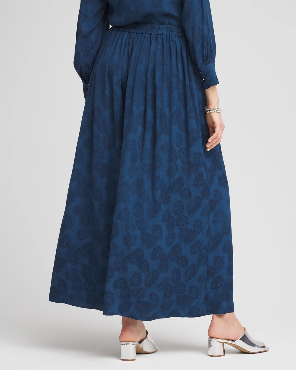 Chico's Women | Jacquard Culotte Wide-Leg Pants SEAPORT
