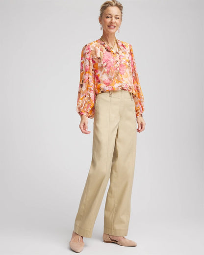 Chico's Women | Utility Twill Straight Leg Pants WILD TRUFFLE