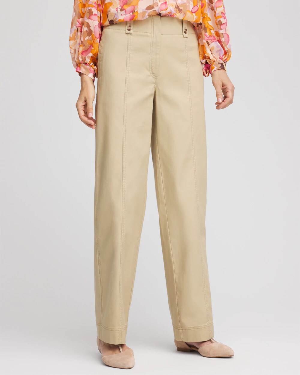 Chico's Women | Utility Twill Straight Leg Pants WILD TRUFFLE
