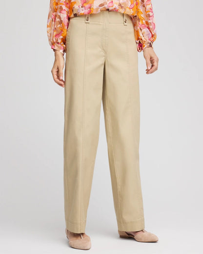 Chico's Women | Utility Twill Straight Leg Pants WILD TRUFFLE