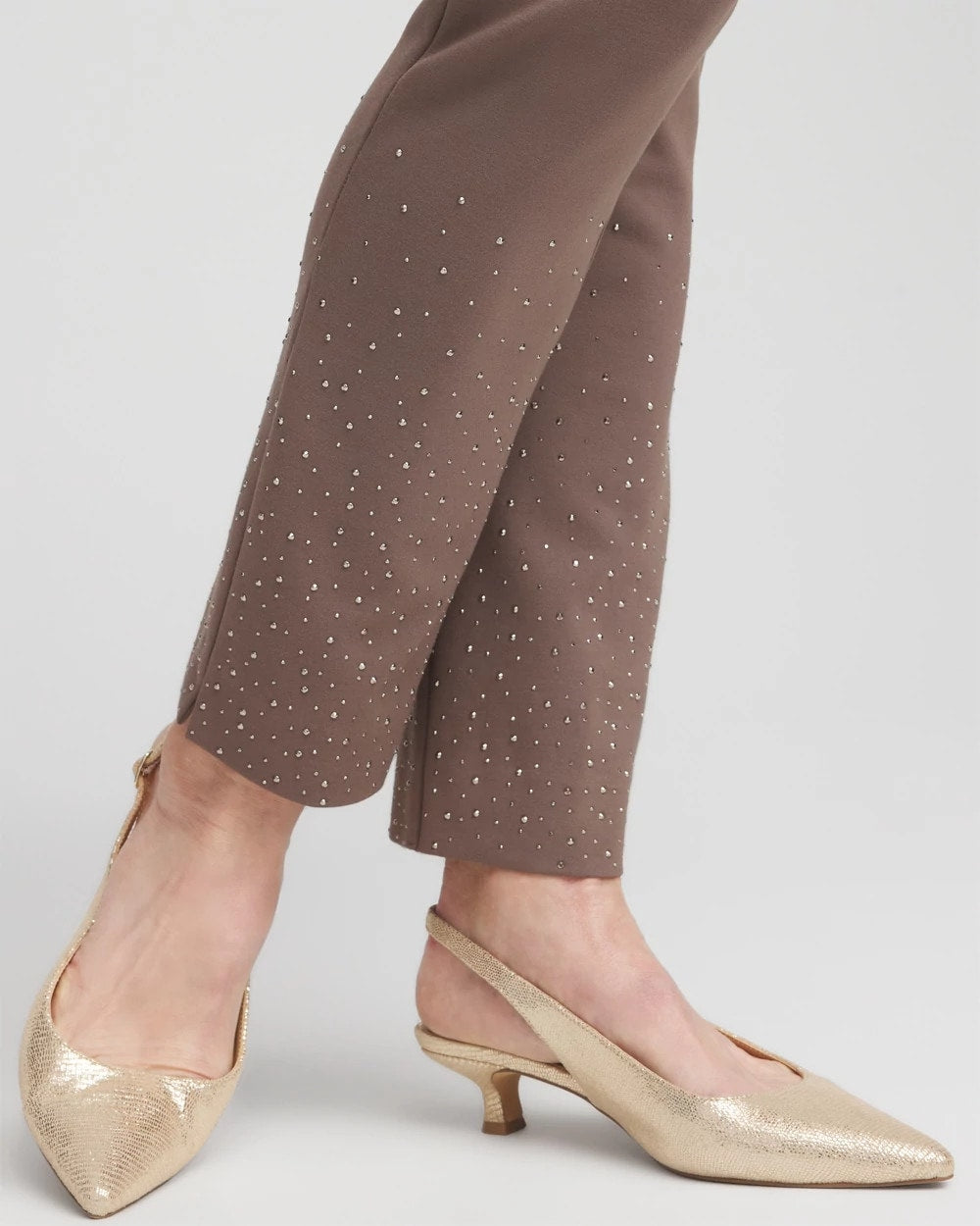Chico's Women | Juliet Embellished Ankle Pants WARM MOCHA