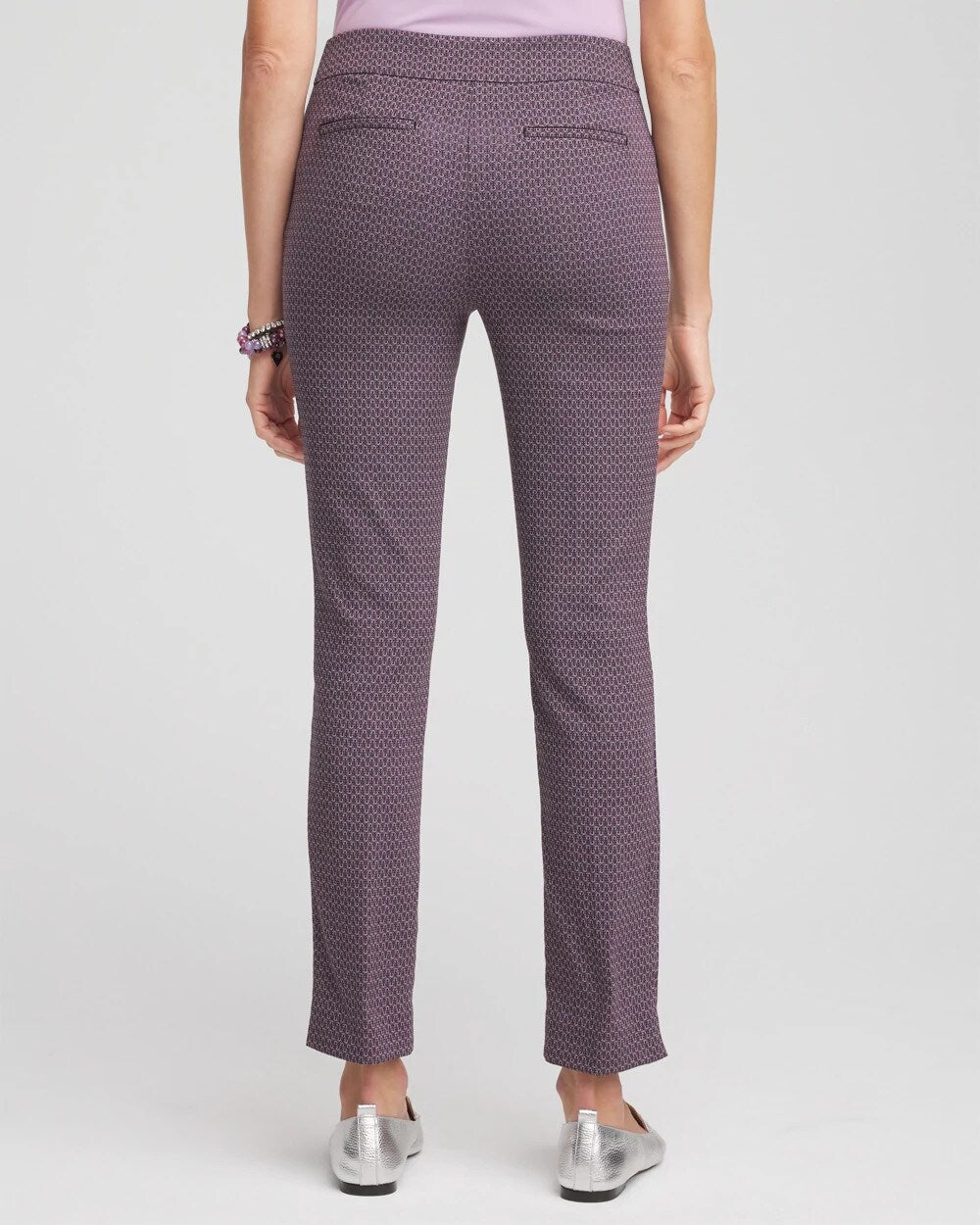 Chico's Women | Brigitte Geo Slim Ankle Pants SWEET BERRY