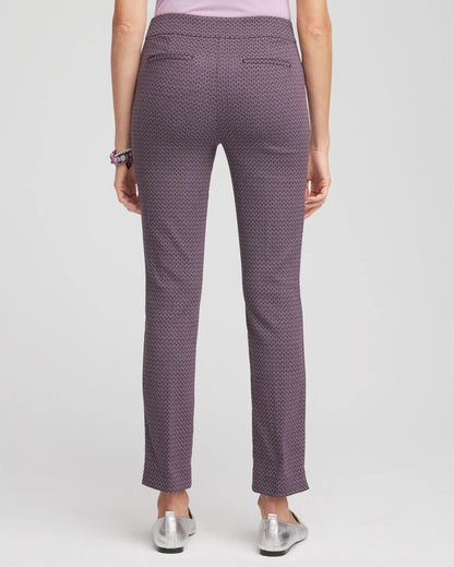Chico's Women | Brigitte Geo Slim Ankle Pants SWEET BERRY