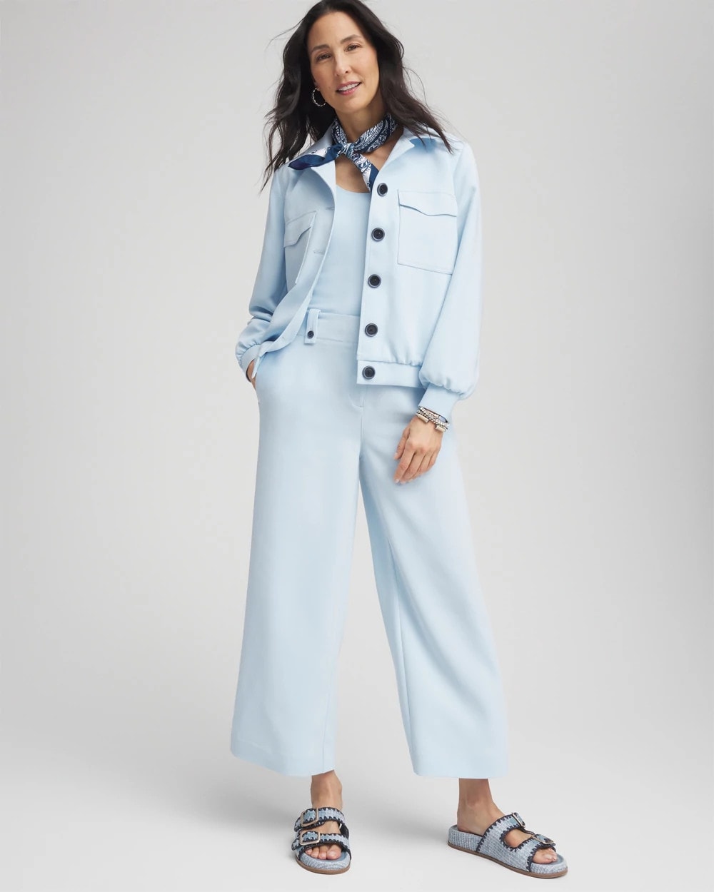 Chico's Women | Crepe Wide-Leg Culotte Pants CRYSTAL SPRINGS