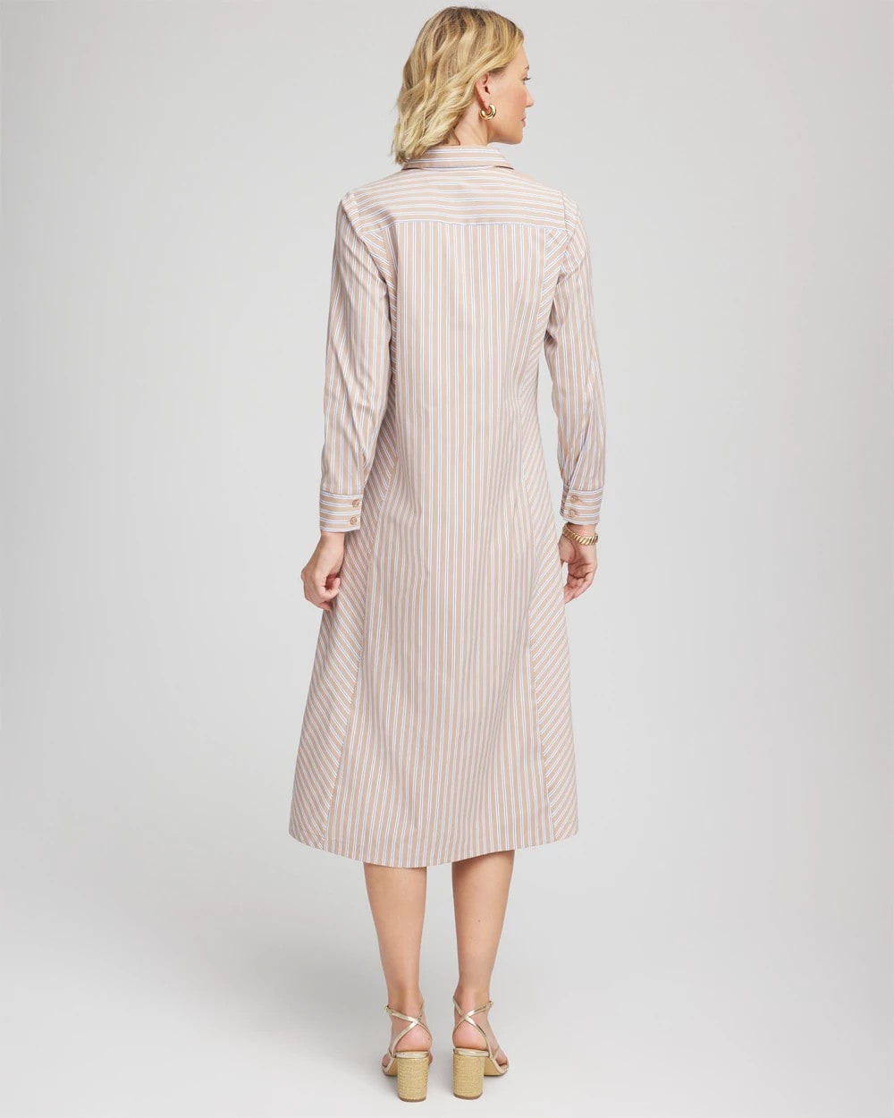 Chico's Women | Vanilla Chai Striped Shirtdress VANILLA CHAI