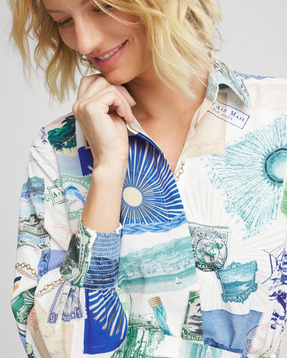 Chico's Women | Port Call Maxi Shirtdress ECRU