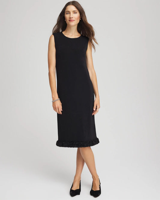 Chico's Women | Travelers™ Fringe Hem Tank Dress TRAVELERS BLACK