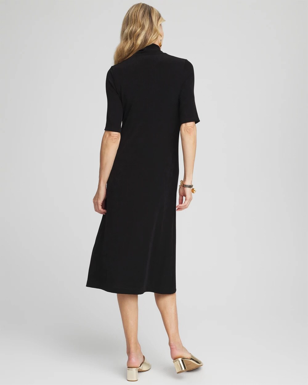 Chico's Women | Travelers™ Mockneck Midi Dress TRAVELERS BLACK
